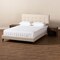 Baxton Studio Maren Beige Queen Size Platform Bed with Two Nightstands 157-9695 - alternate 4